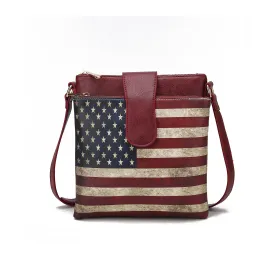 Josephine Printed Flag Crossbody Bag