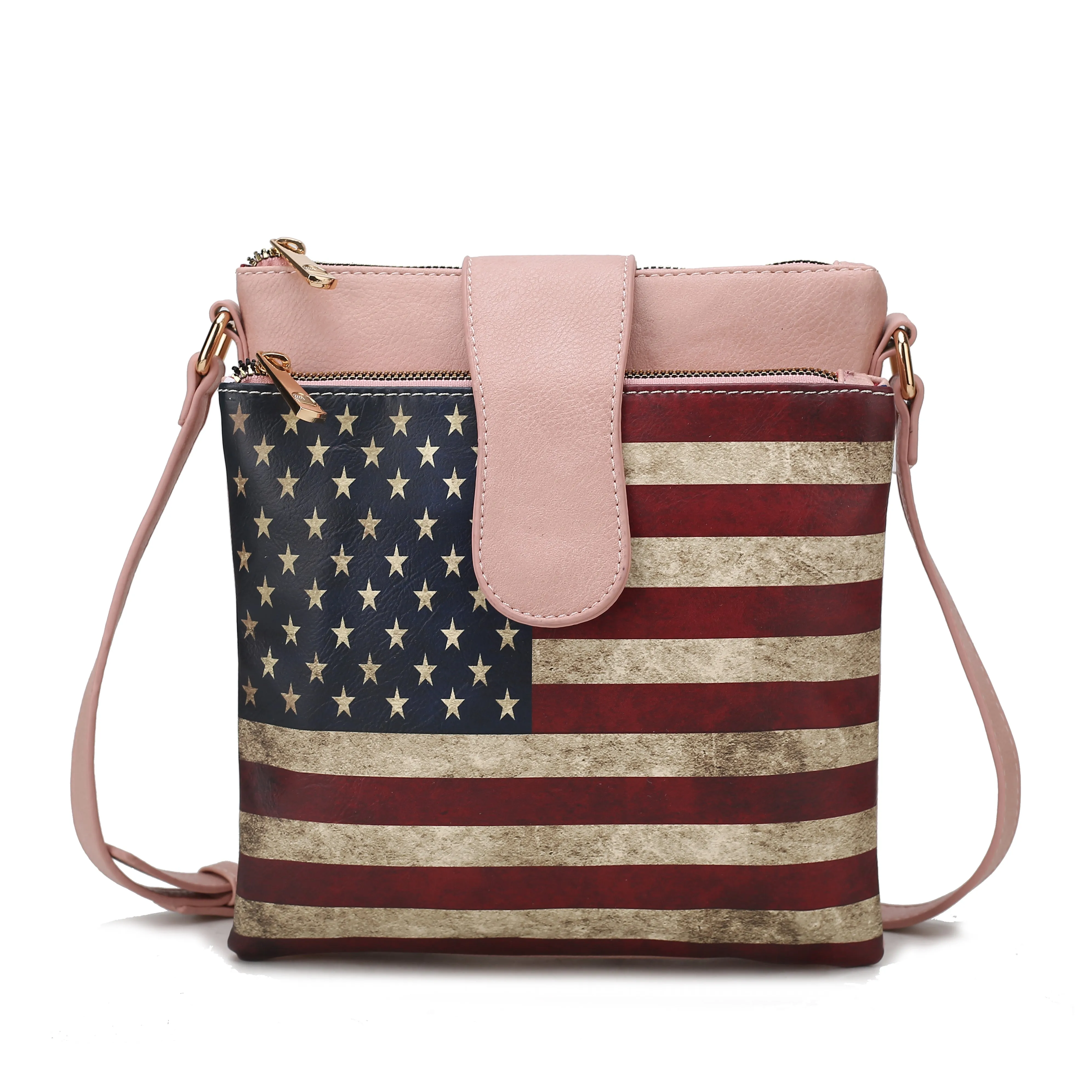 Josephine Printed Flag Crossbody Bag