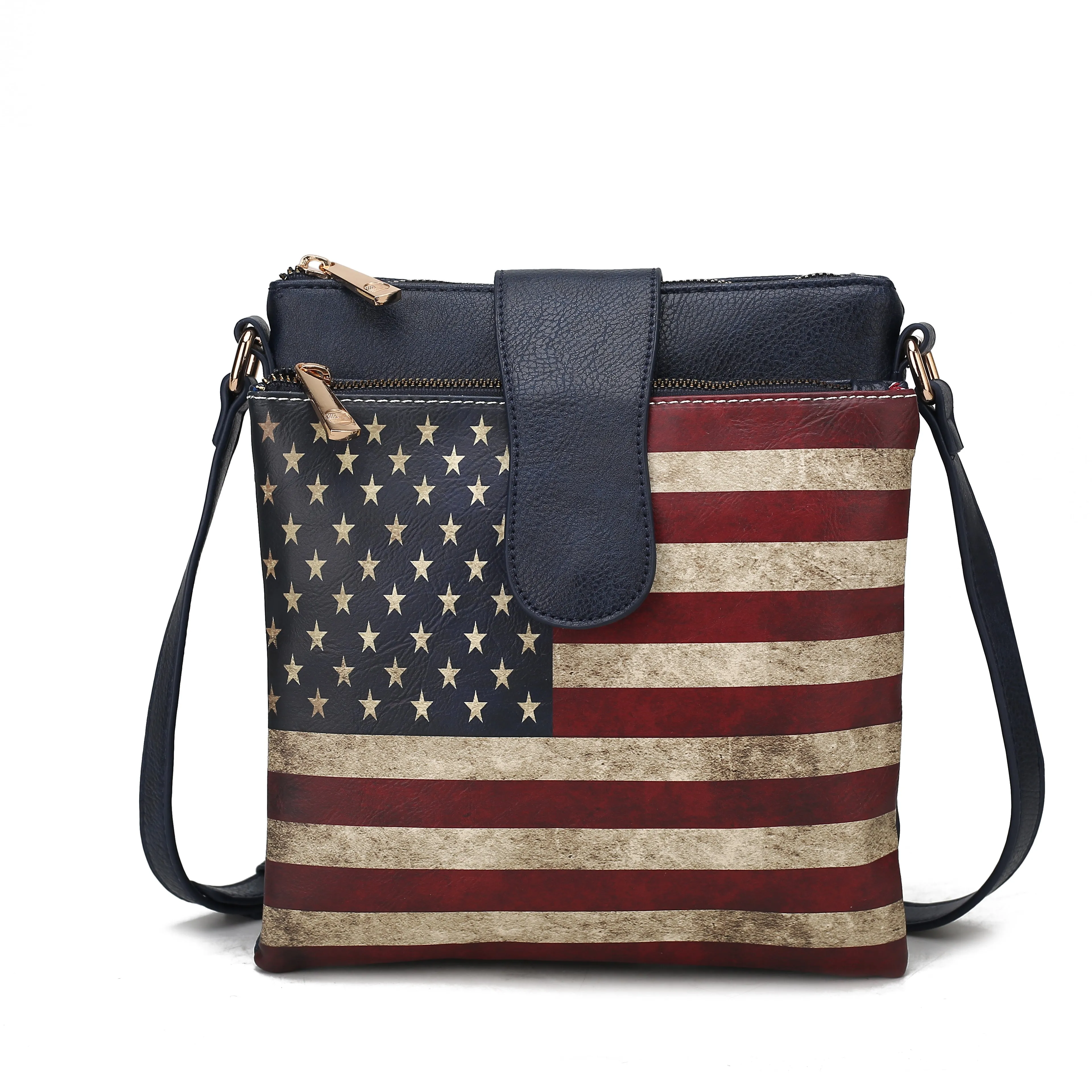 Josephine Printed Flag Crossbody Bag