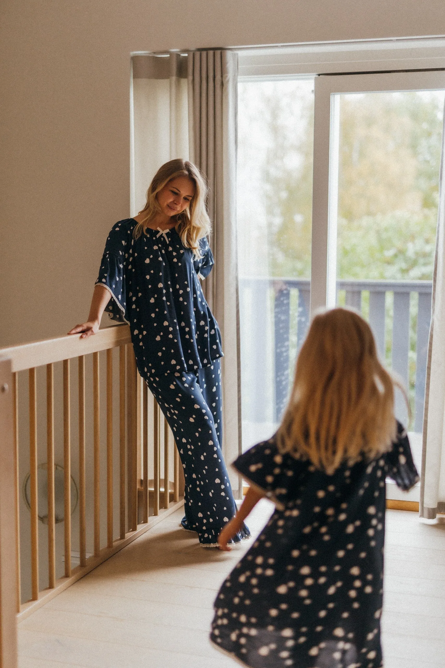 LEANA WOMEN’S PYJAMA NAVY WITH HEARTS