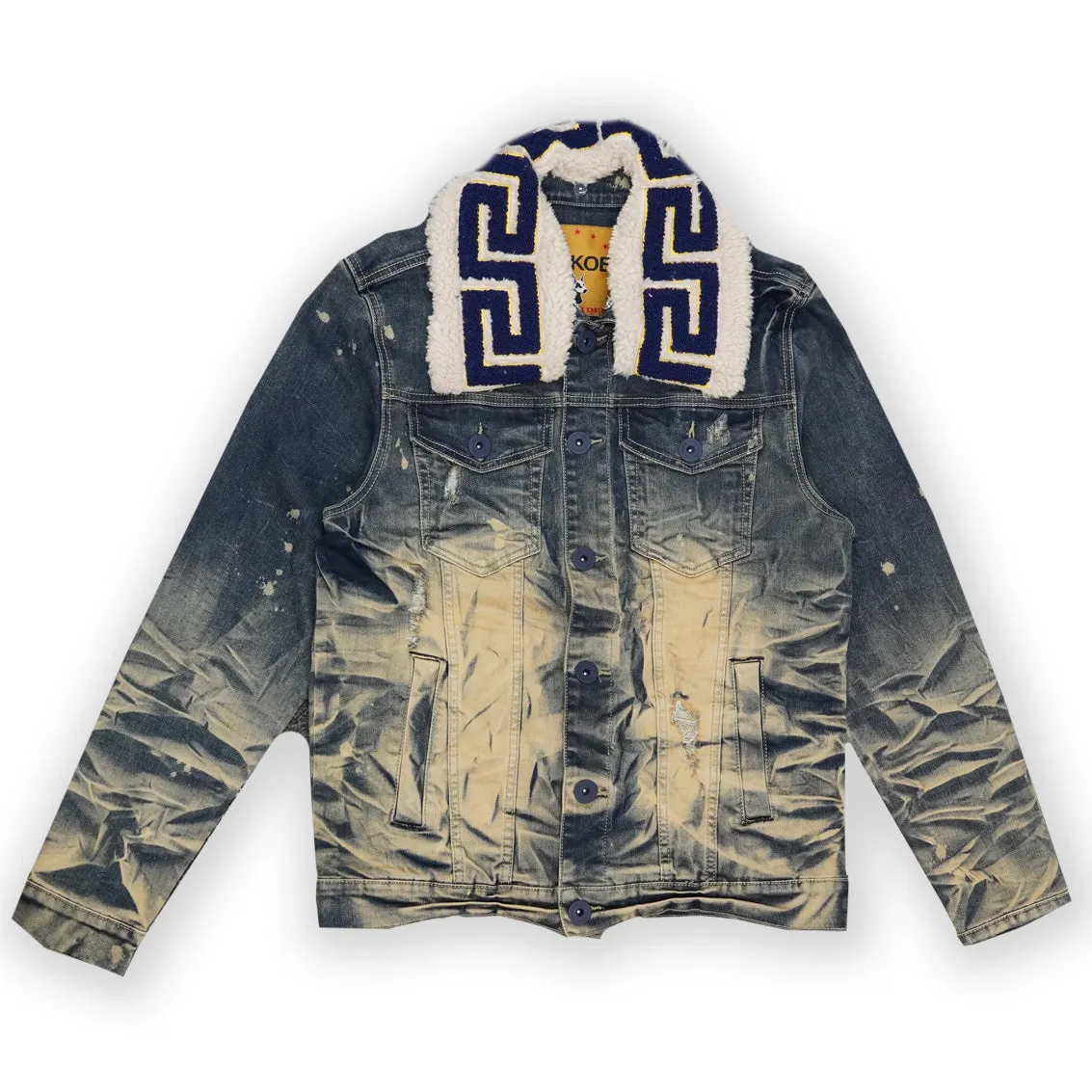 M1062 Denim Jacket W/ Sherpa Collar - Dirt Wash