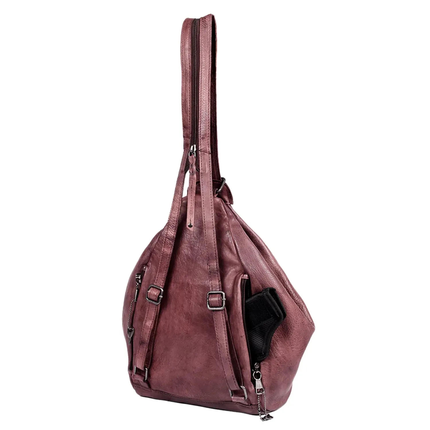 Marley Concealed Carry Leather Sling Backpack