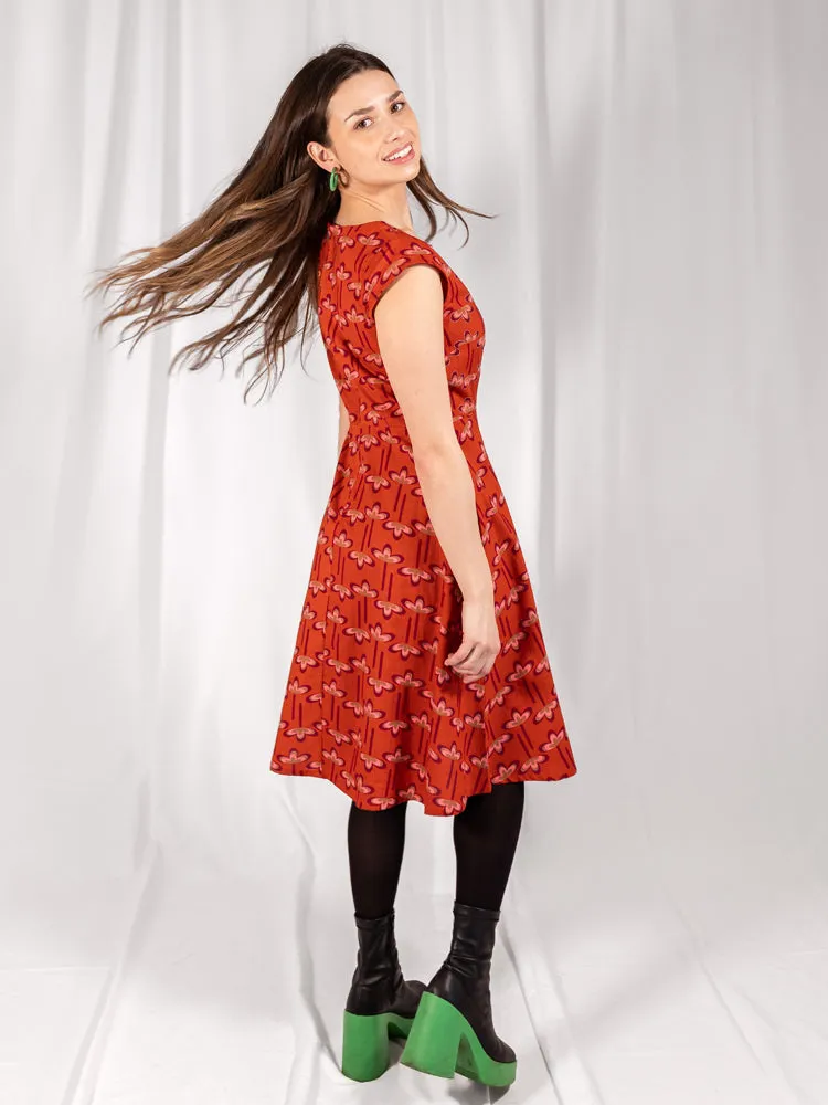 Marseille Dress - Mod Daisy Spiced Coral