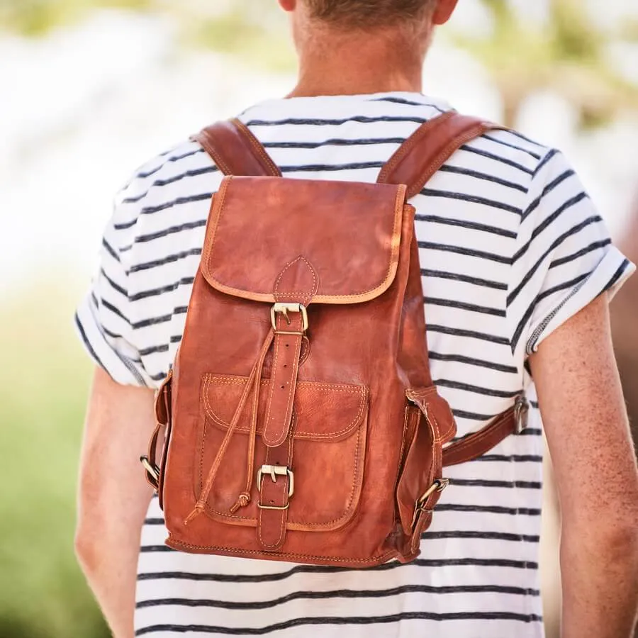 Medium Leather Backpack