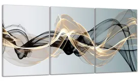 Modern abstract art Black and white art Multi panel canvas room wall decor Abstract wall art Abstract painting Extra large wall art