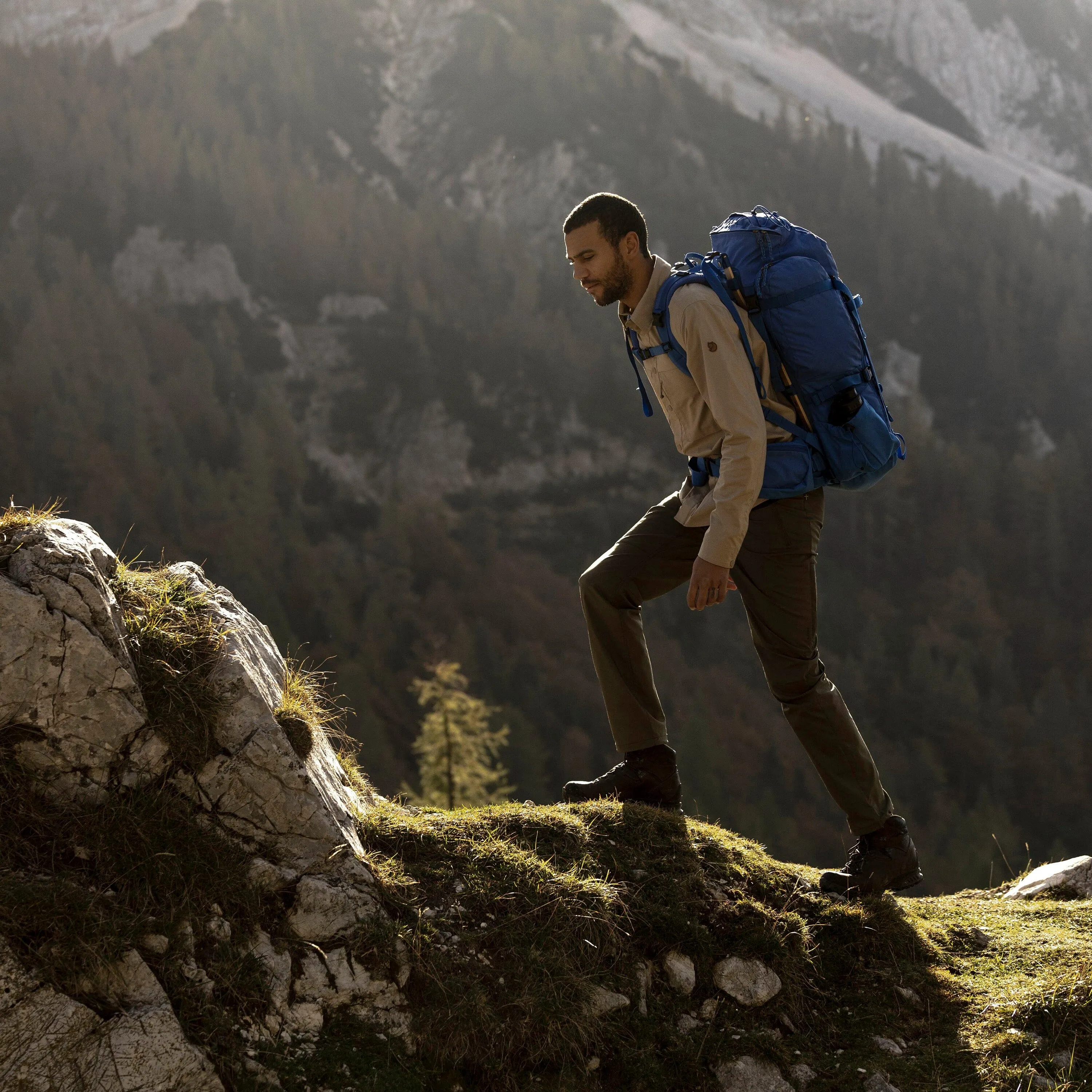 M's Abisko Trail Shirt LS - Recycled polyester & Polyester & Organic cotton