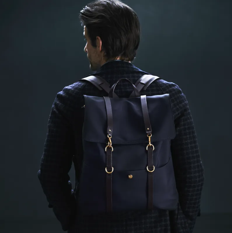 M/S Backpack – Navy/Dark Brown