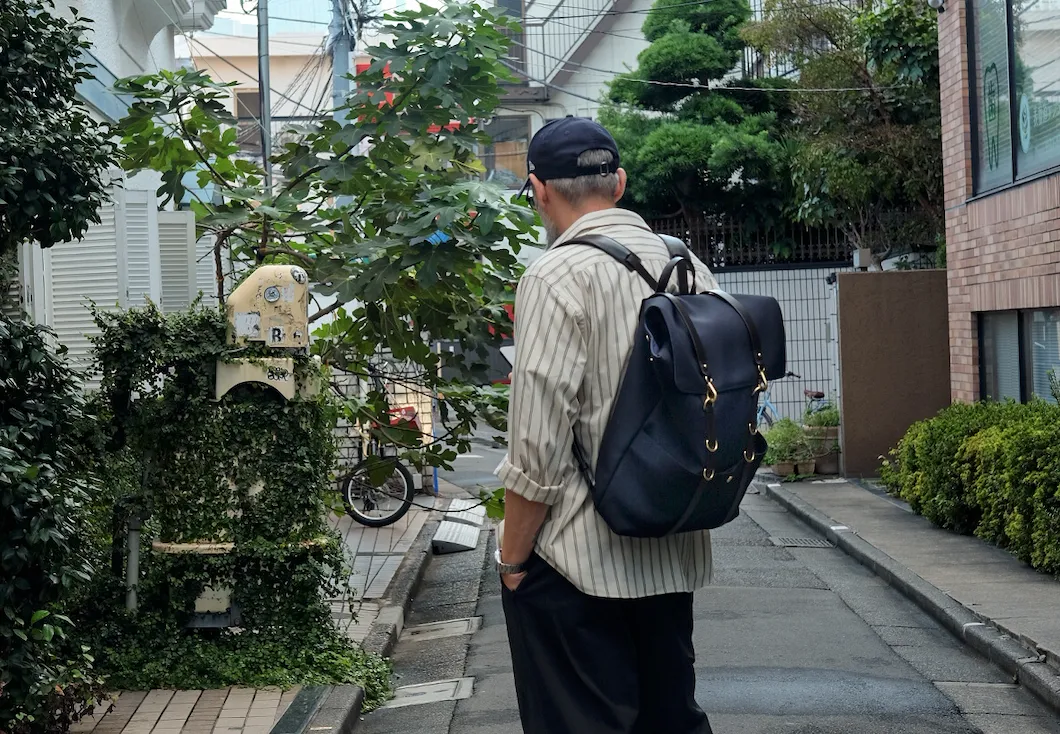 M/S Backpack – Navy/Dark Brown