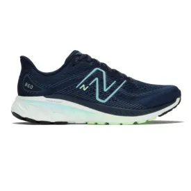 New Balance Fresh Foam X 860 v13 (Womens) - Navy with bleach blue and green aura