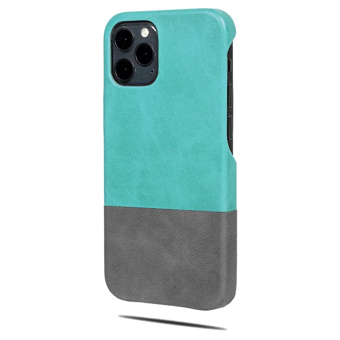 Ocean Blue & Pebble Gray iPhone 12 Pro Max Leather Case