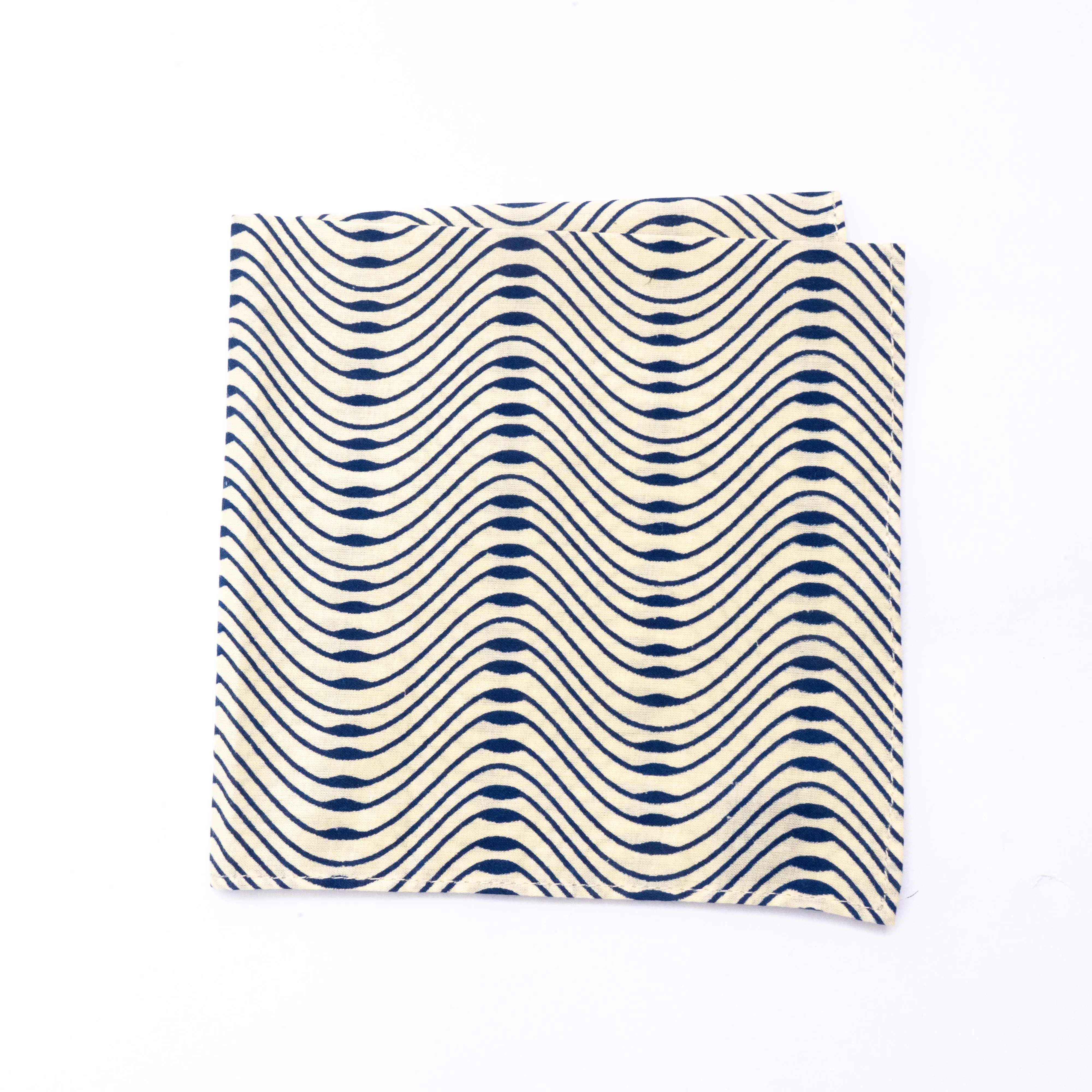 Printed Pocket Square - Wave