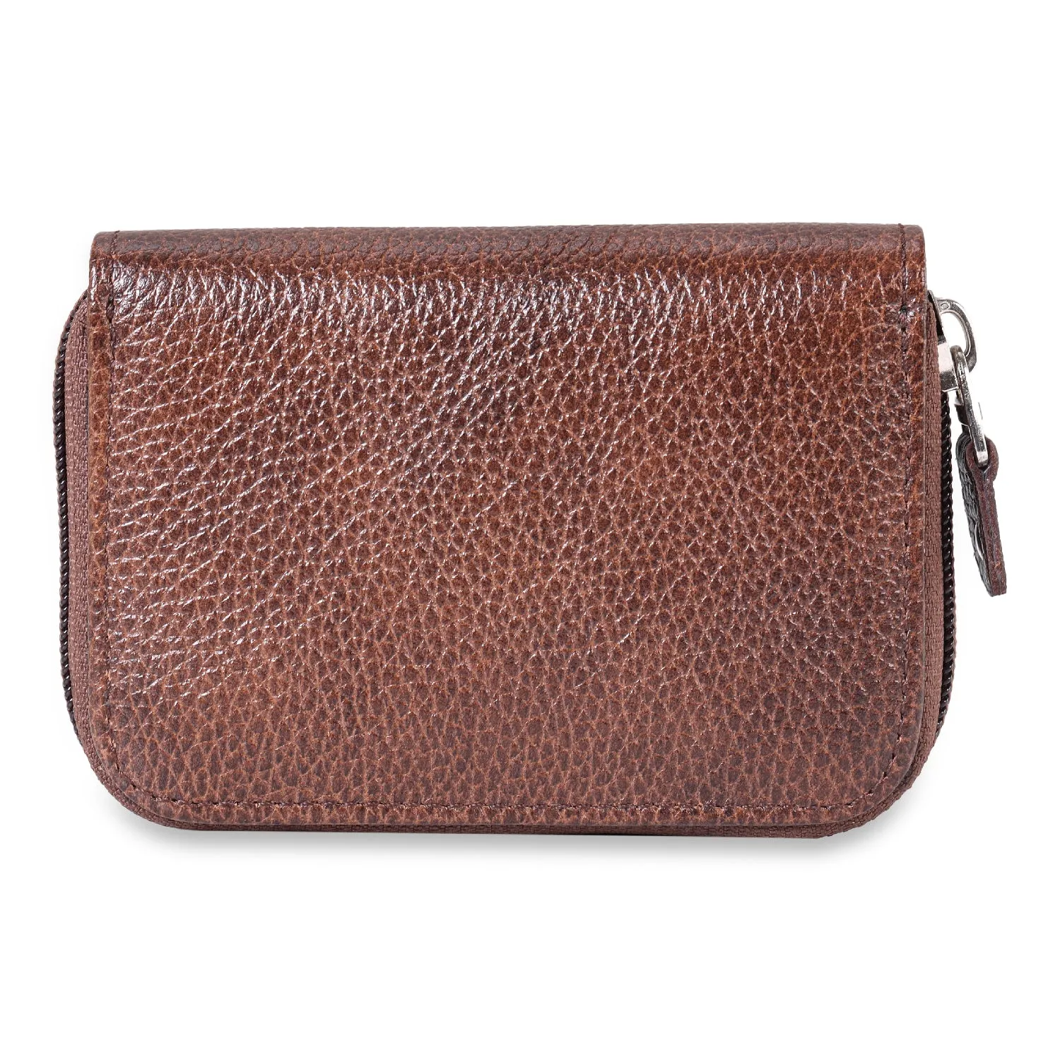 RL Gusset Full Zip Unisex Leather Card Holder