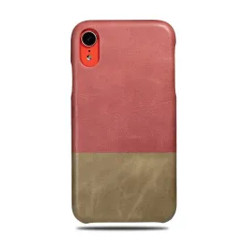 Rosewood Pink & Sage Green iPhone XR Leather Case