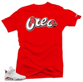 Shirt to Match Jordan 6 Red Oreo Sneakers -Oreo 6 Tees