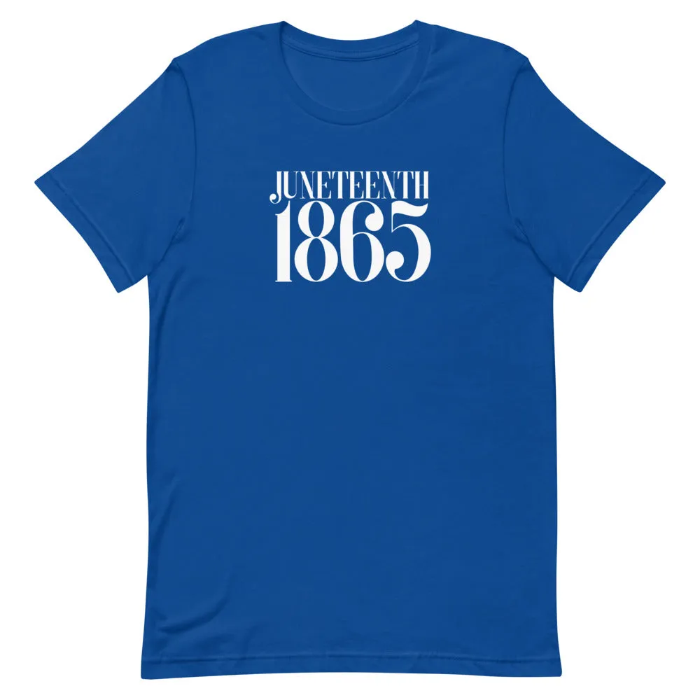 Short-Sleeve Unisex T-Shirt - Blue & White Juneteenth 1865