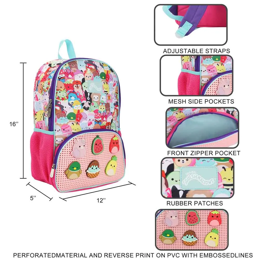 Squishmallow 16 Inch Character Charms Backpack