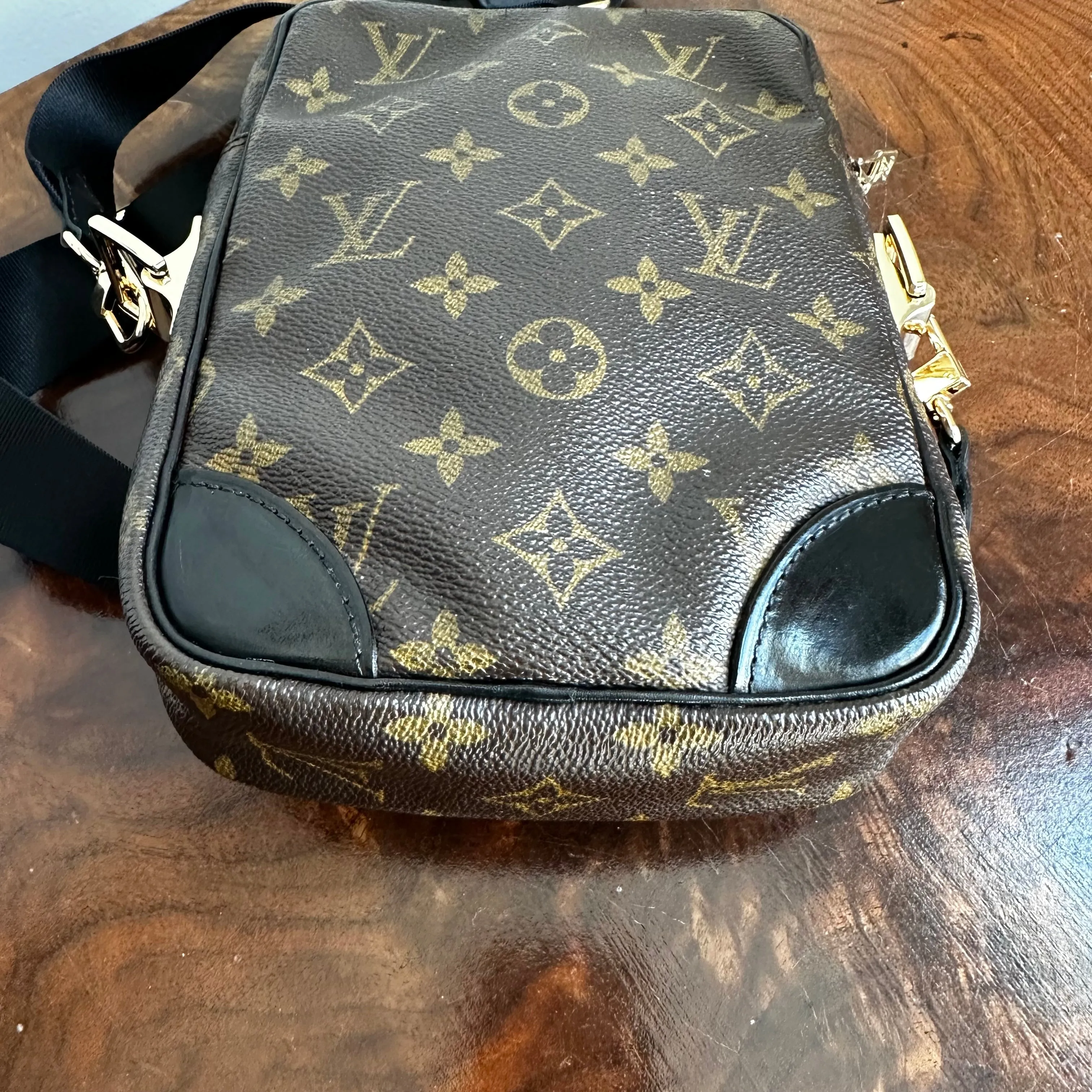 The Macaw - LV Monogram Crossbody Bag in Black