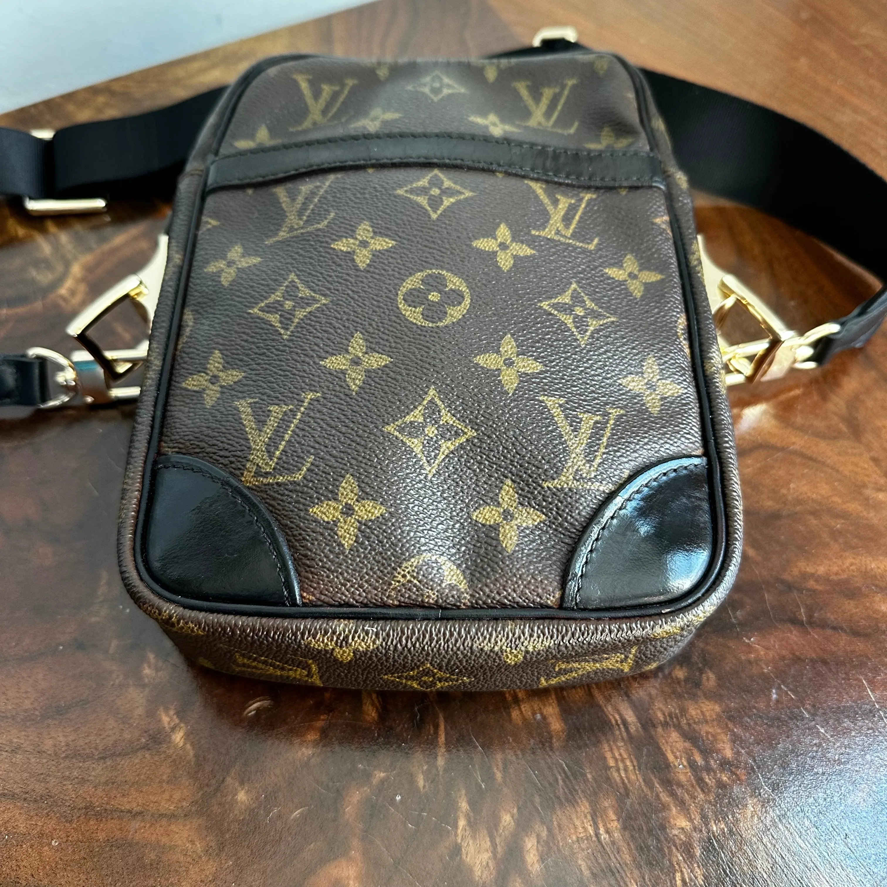 The Macaw - LV Monogram Crossbody Bag in Black