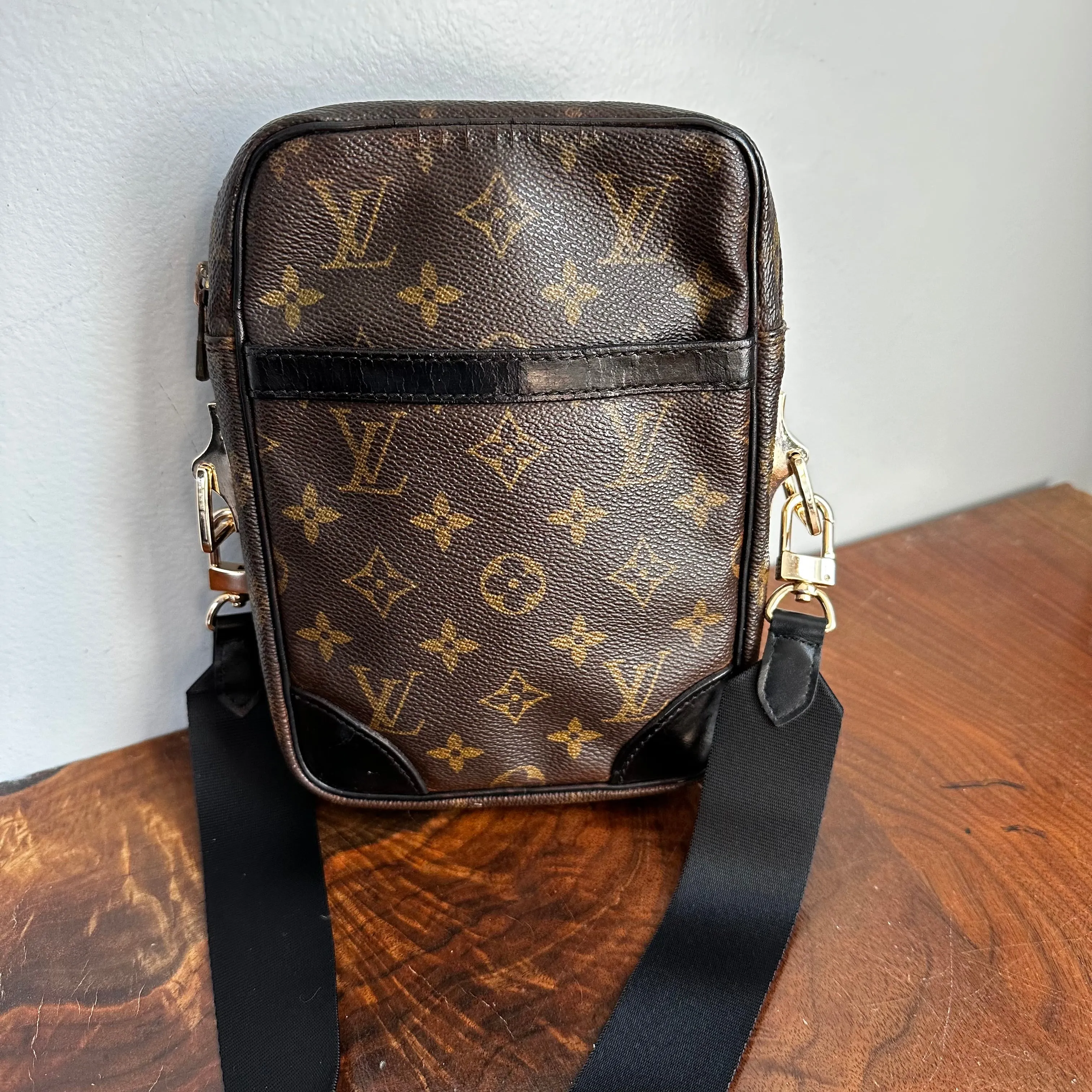 The Macaw - LV Monogram Crossbody Bag in Black