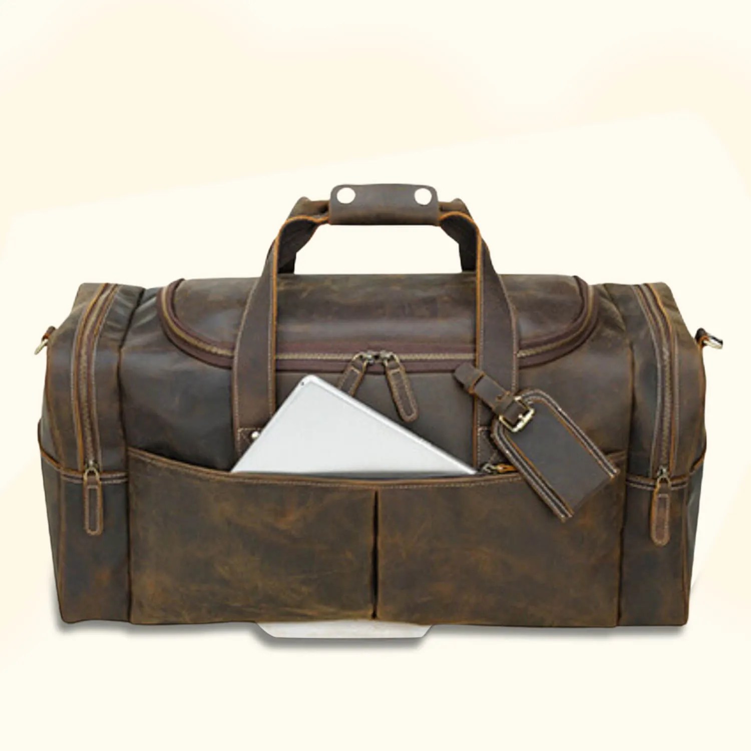 The Wild West - Vintage Leather Duffle Bag