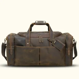 The Wild West - Vintage Leather Duffle Bag