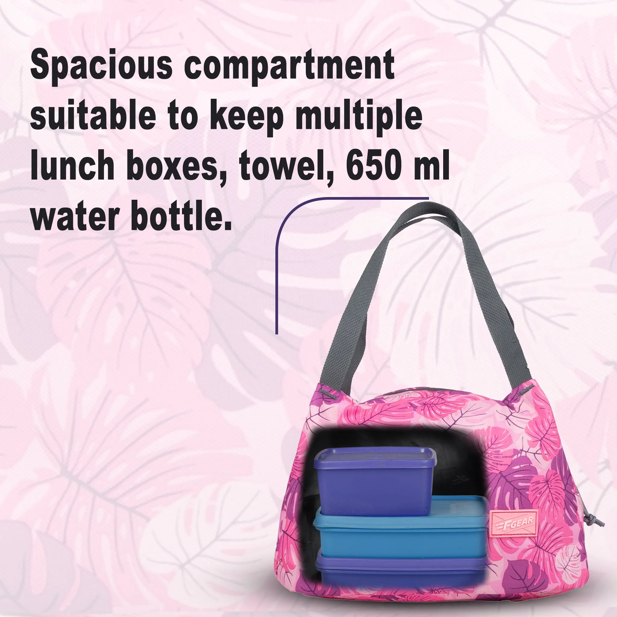 Tidbit 6L Tropical pink and purple Lunch bag