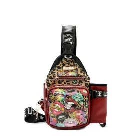 VALERIA SLING BACKPACK WITH BOTTLE HOLDER