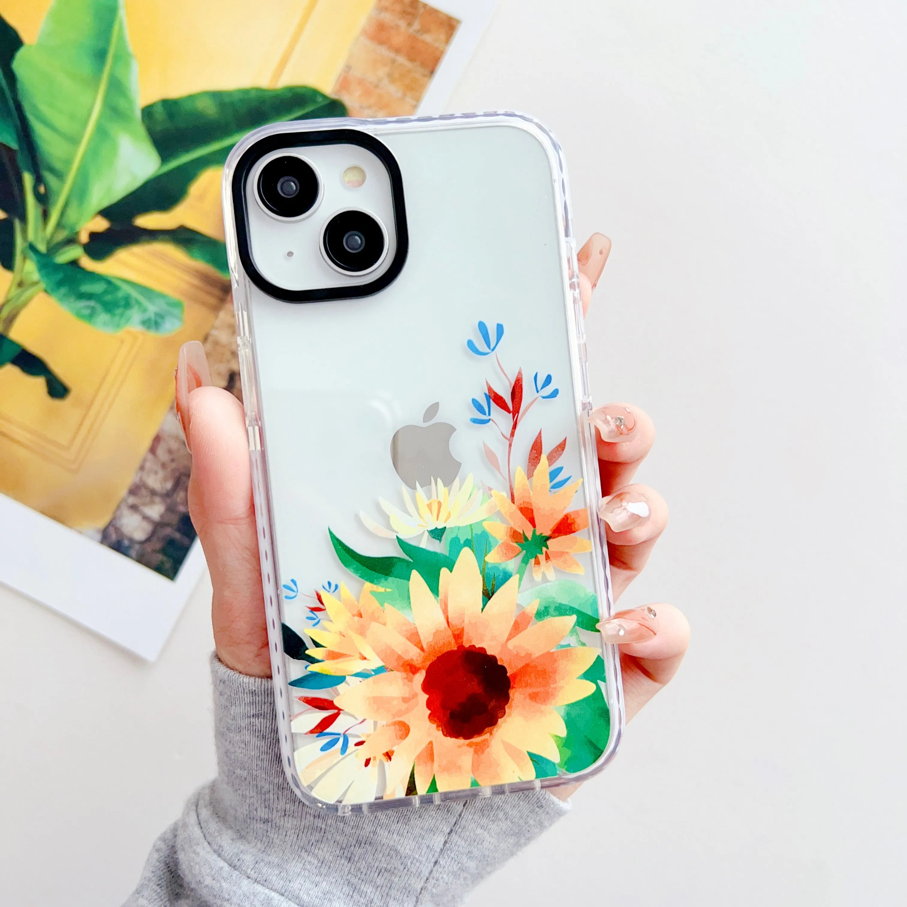 Water Color Sunflower ! Designer Impact Proof Silicon Phone Case for iPhone