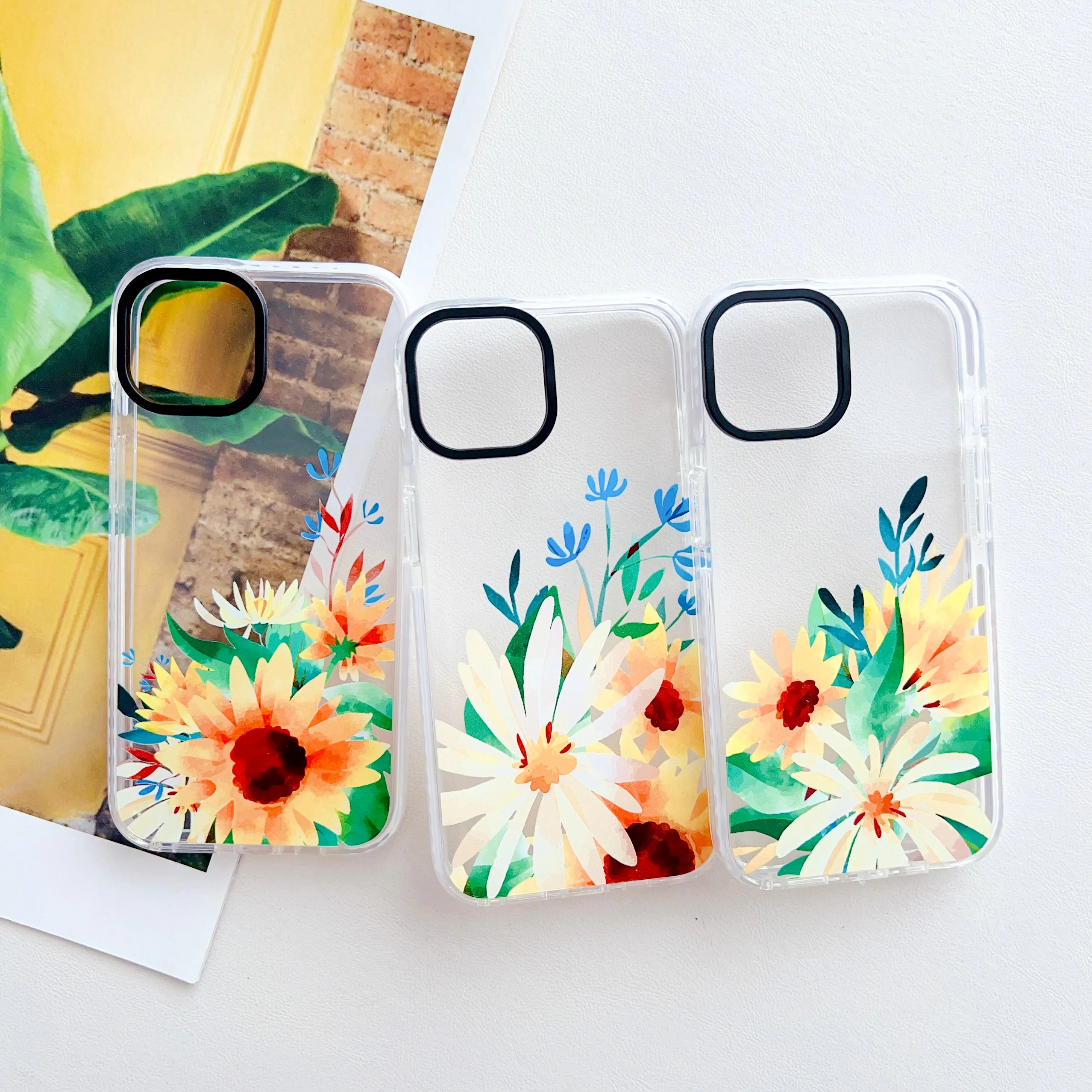 Water Color Sunflower ! Designer Impact Proof Silicon Phone Case for iPhone