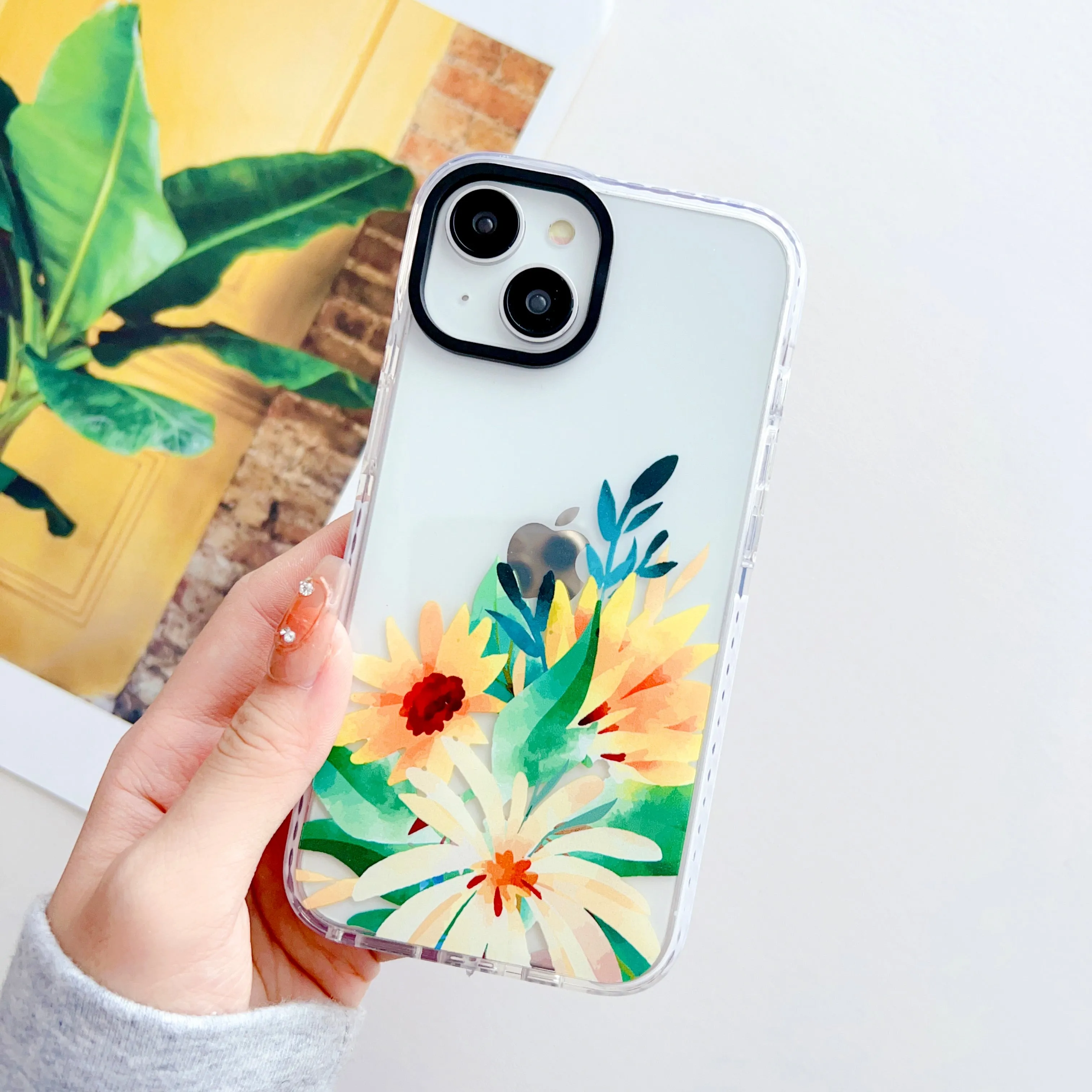 Water Color Sunflower ! Designer Impact Proof Silicon Phone Case for iPhone