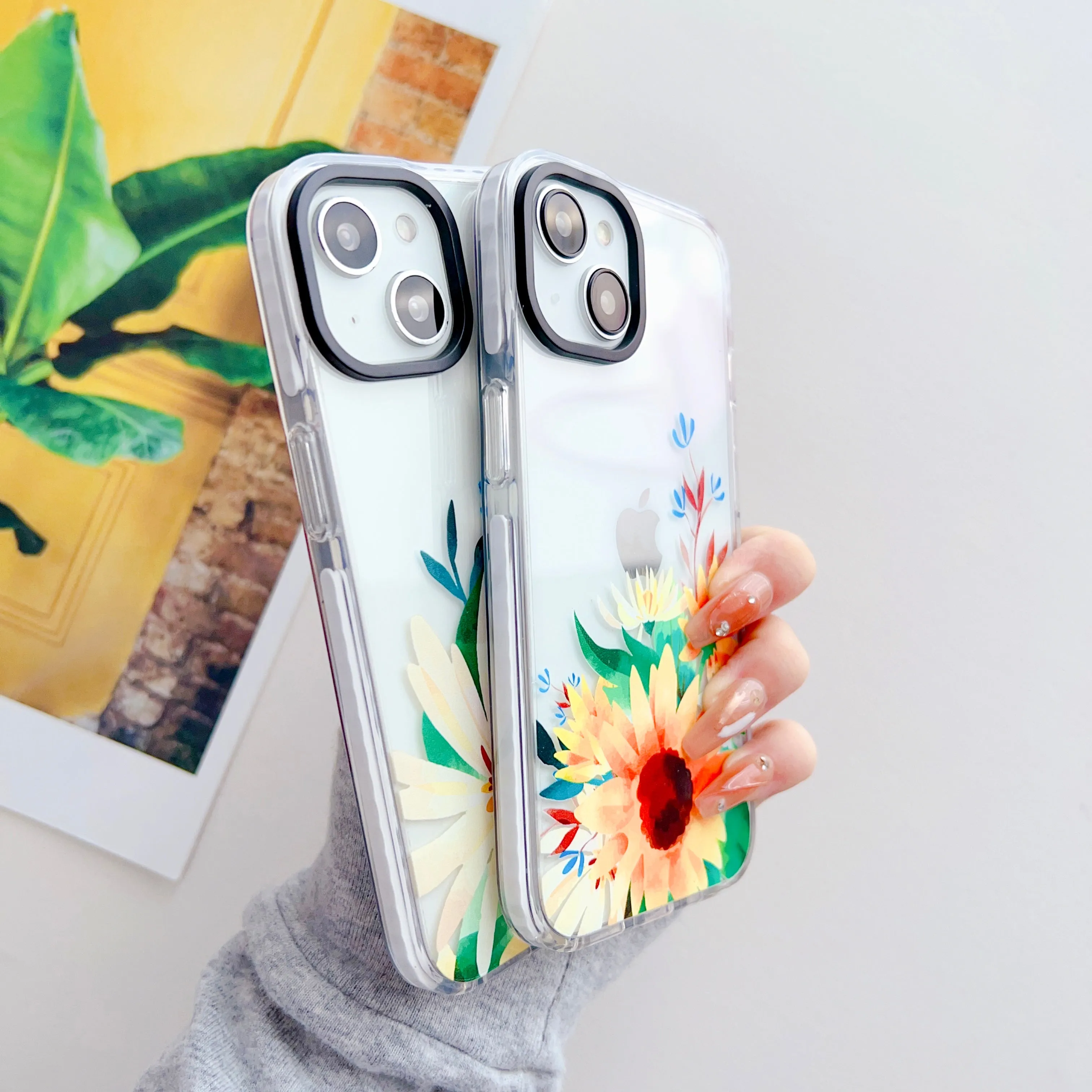 Water Color Sunflower ! Designer Impact Proof Silicon Phone Case for iPhone