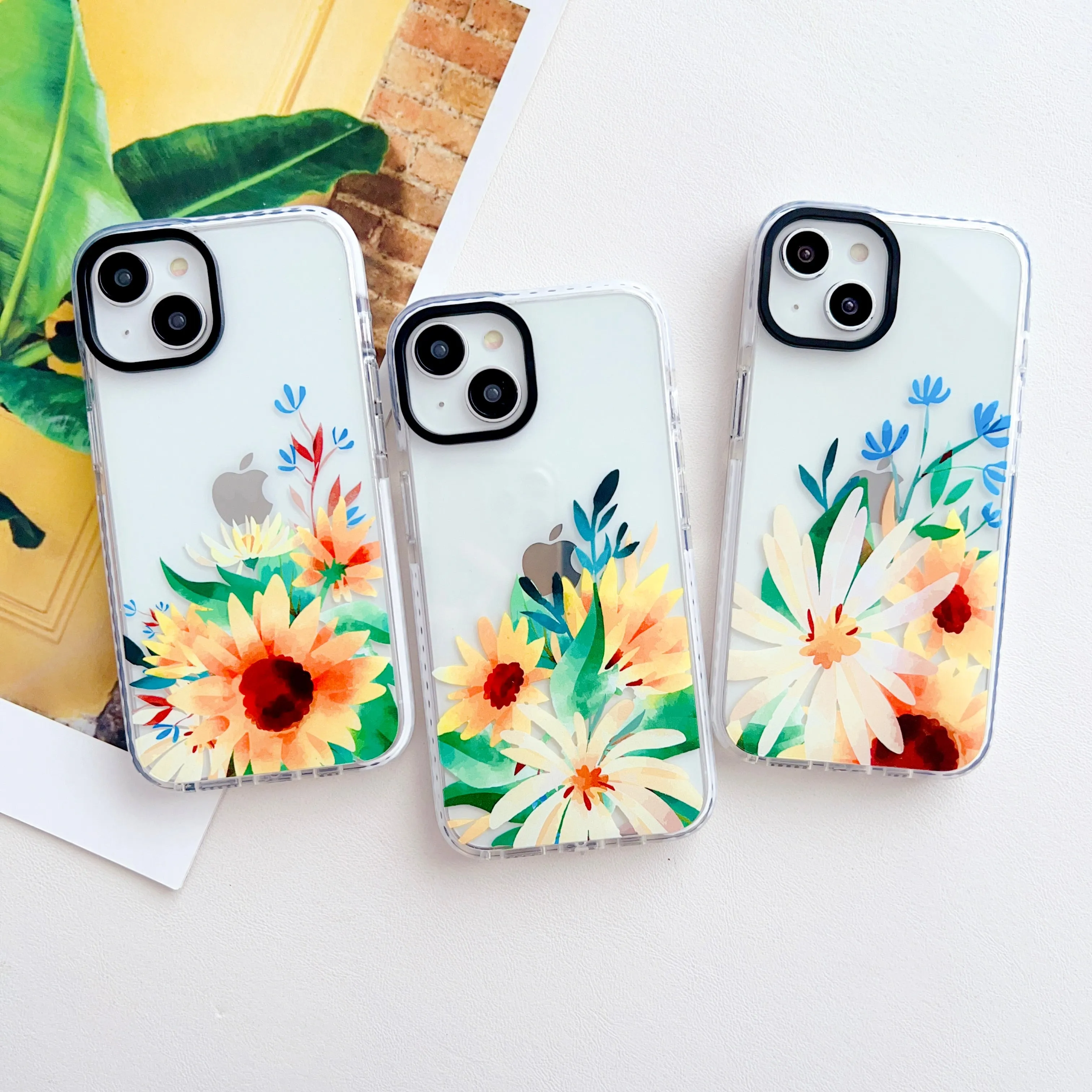 Water Color Sunflower ! Designer Impact Proof Silicon Phone Case for iPhone