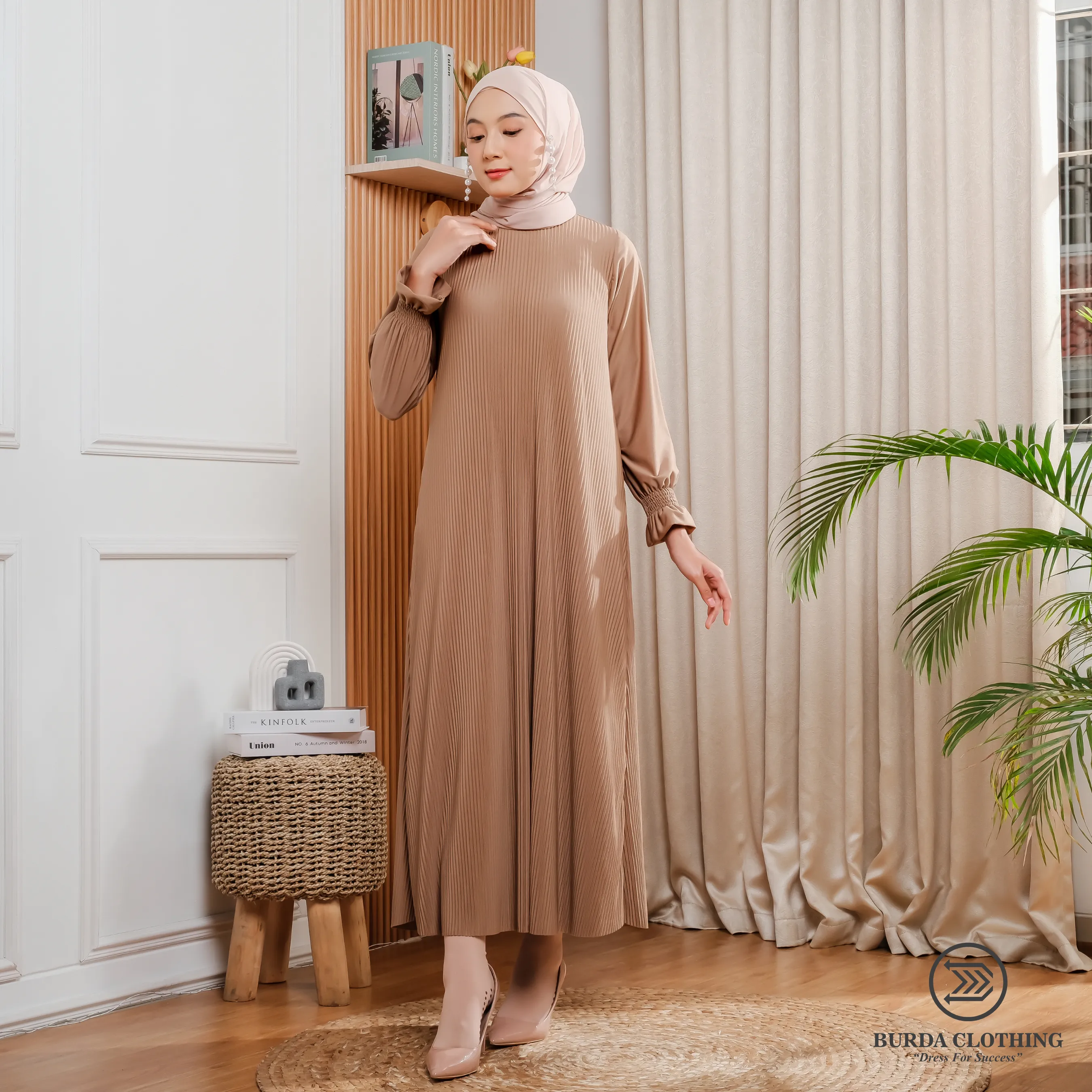 Women's Plain Dress Brown