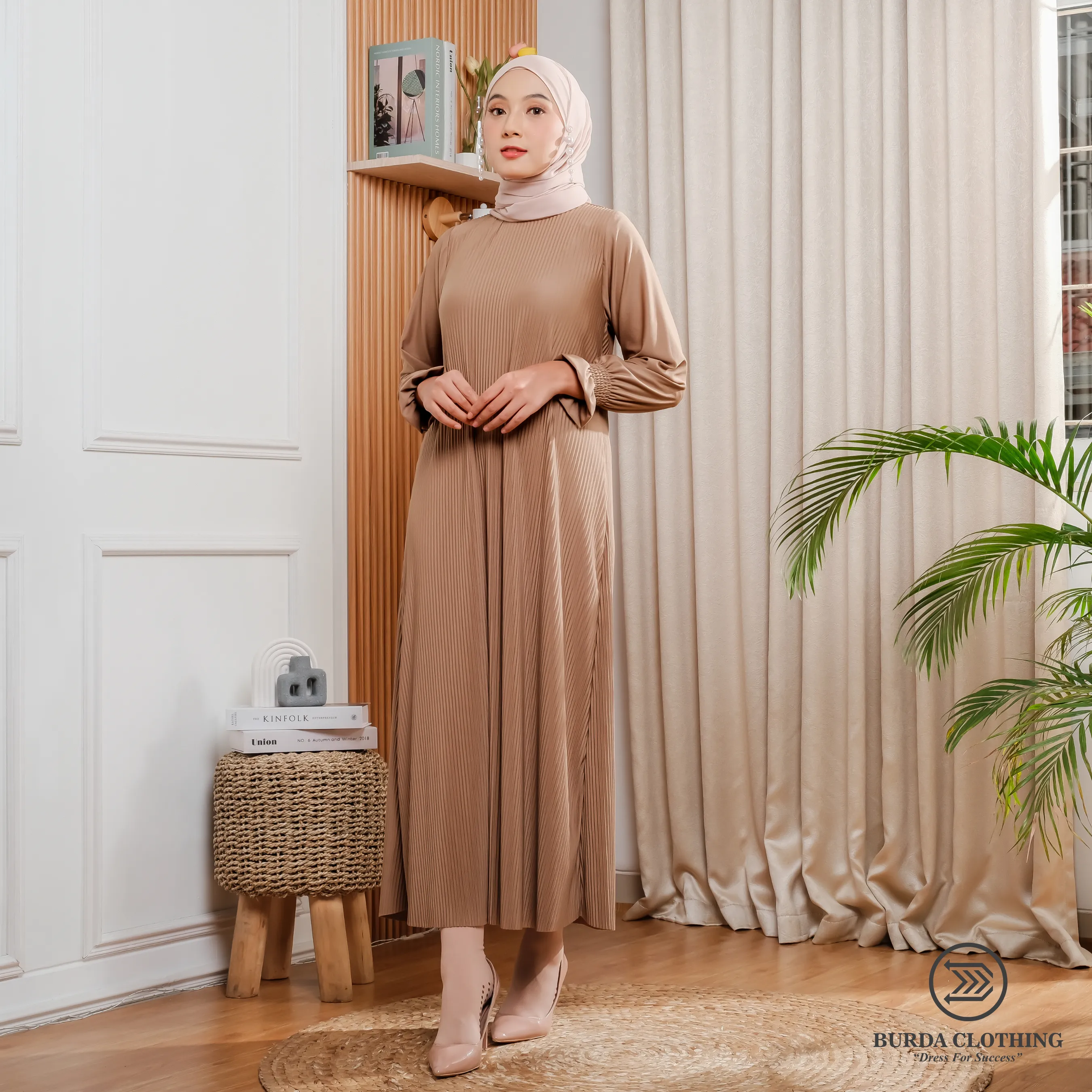 Women's Plain Dress Brown