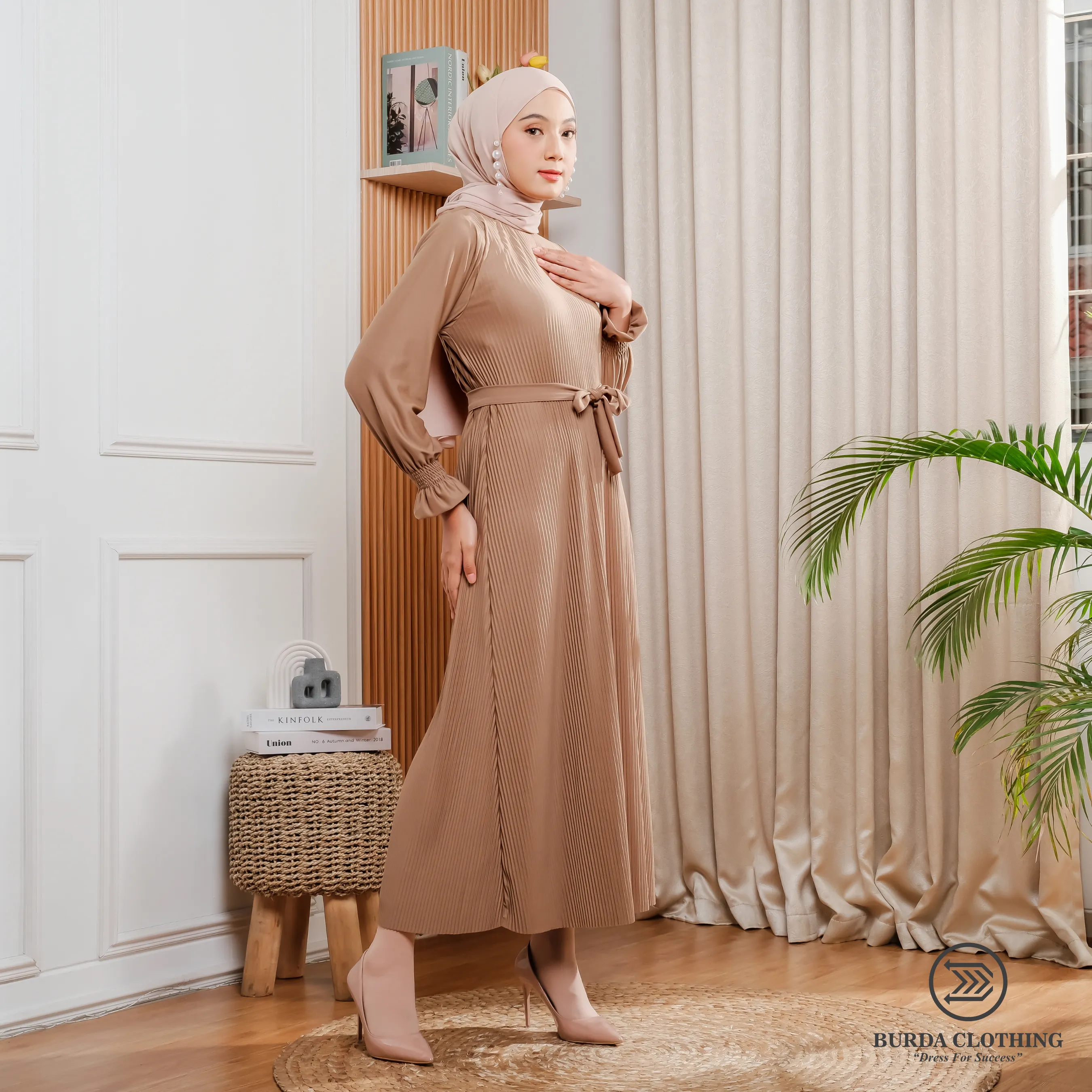 Women's Plain Dress Brown