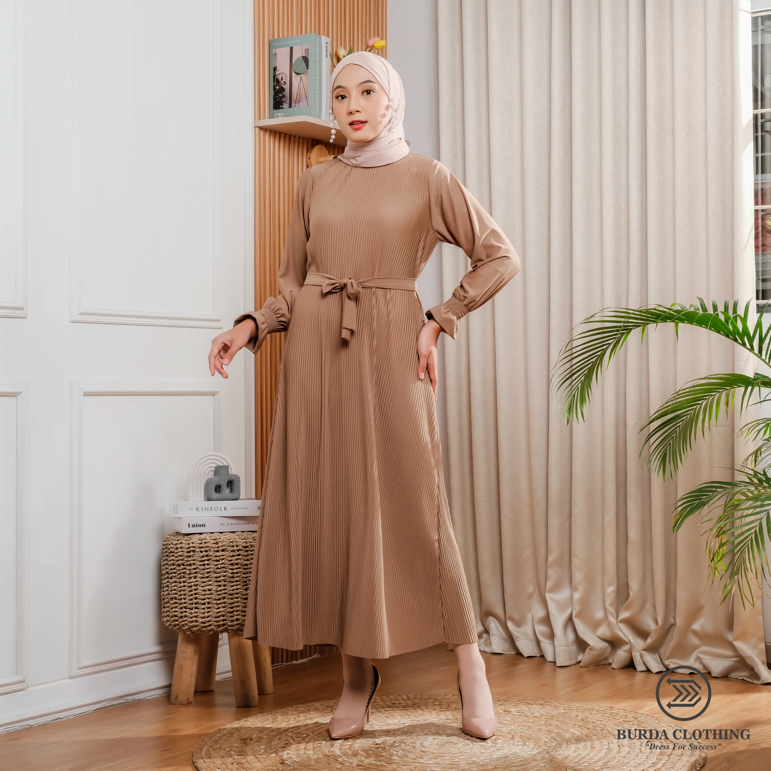 Women's Plain Dress Brown