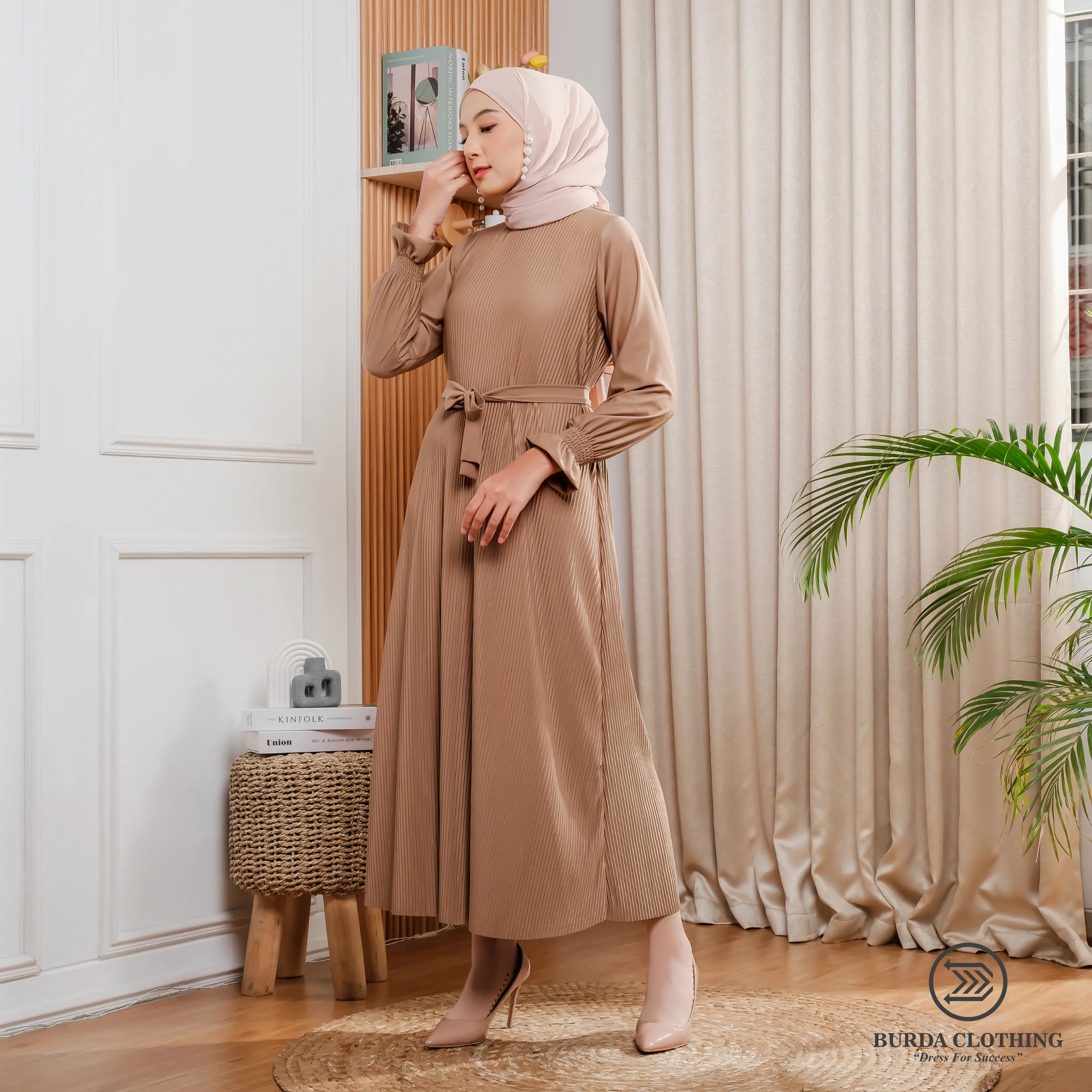 Women's Plain Dress Brown