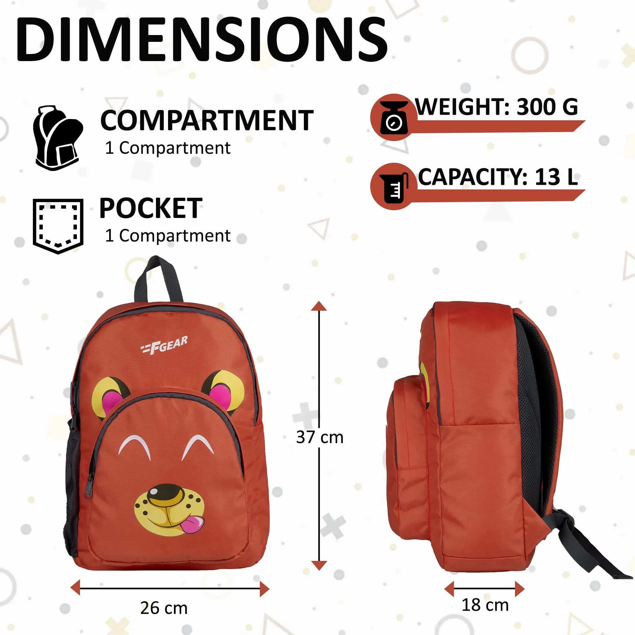 Ziggy 13L Picante Say Cheese Kids Backpack